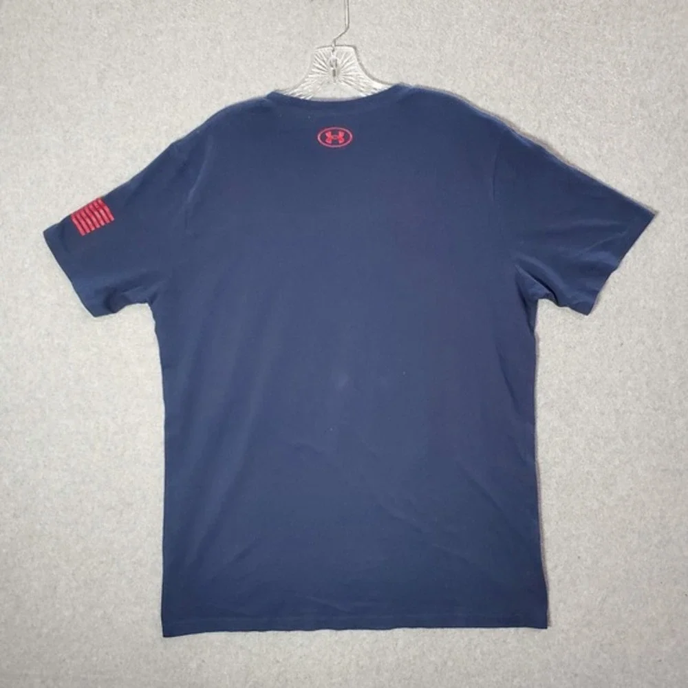 Under Armour Men Shirt XL Blue Freedom USA United States of America Flag Graphic